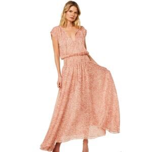 $430 Misa Los Angeles Nessa Dress Rose Python Size XS